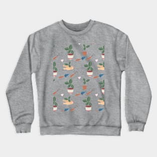 Pattern with Gardening elements Crewneck Sweatshirt